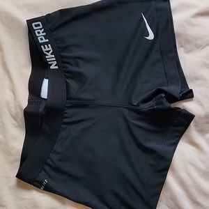 All black Nike Pro shorts